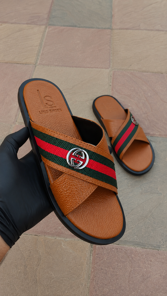 Liko SIGNATURE HERITAGE SLIDE - MUSTARD – Inspired by Gucci's Archival Designs