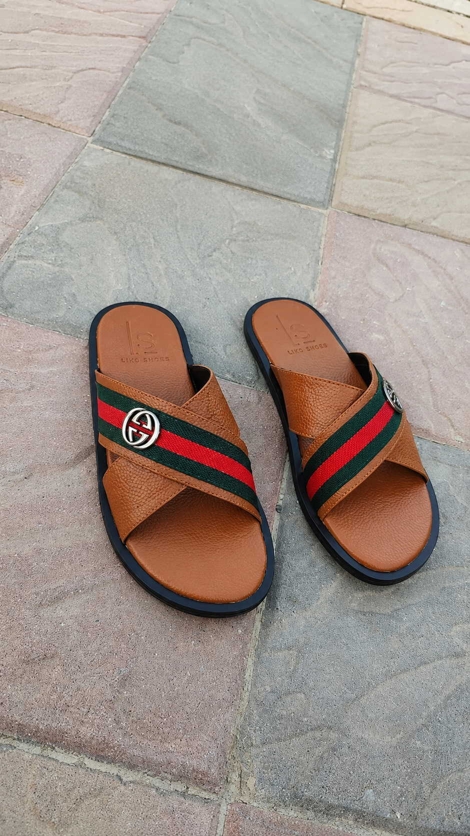 Liko SIGNATURE HERITAGE SLIDE - MUSTARD – Inspired by Gucci's Archival Designs