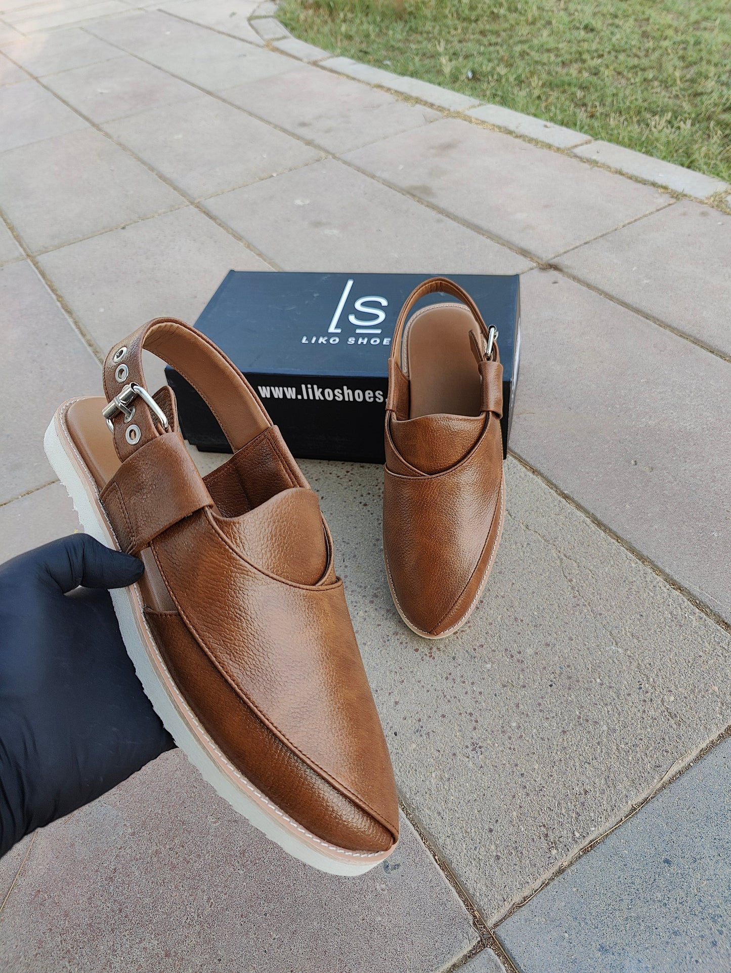 Premium Faux Leather Peshawari – Premium Leather Sandals for Men
