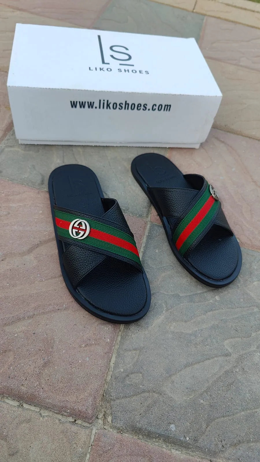 Elite Signature Heritage Slide – Black – Inspired by Gucci's Archival Designs