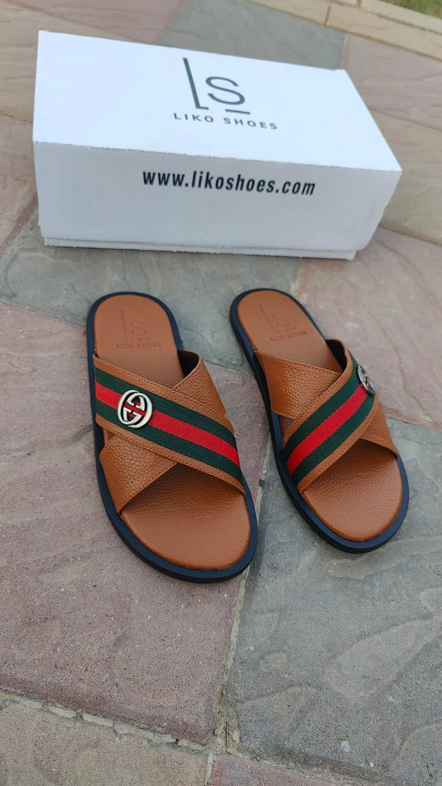 Elite SIGNATURE HERITAGE SLIDE - MUSTARD – Inspired by Gucci's Archival Designs