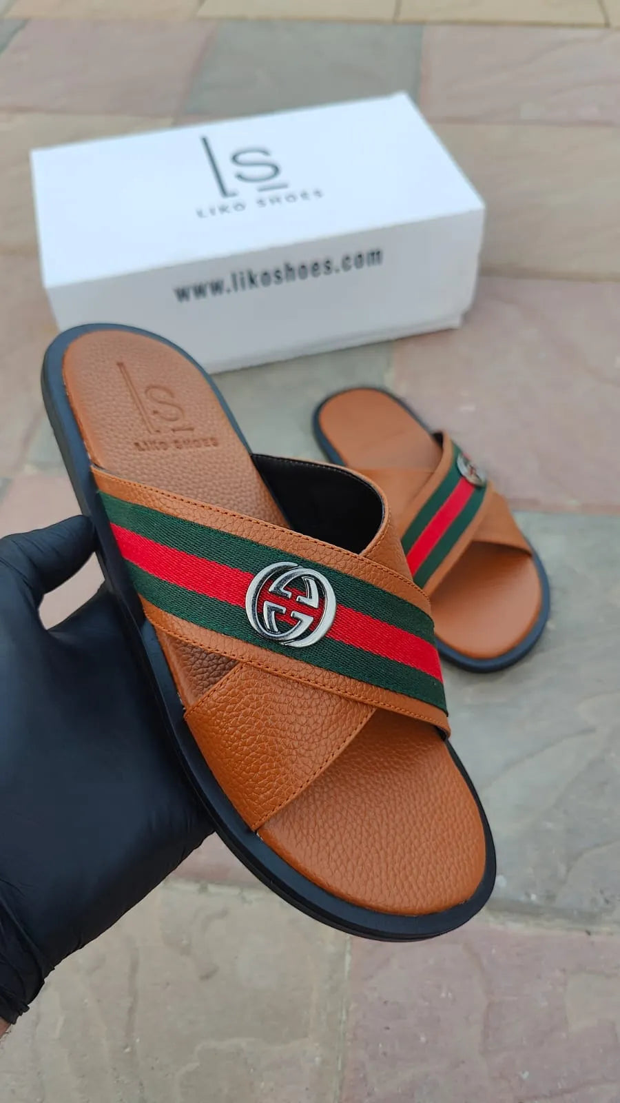 Elite SIGNATURE HERITAGE SLIDE - MUSTARD – Inspired by Gucci's Archival Designs